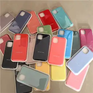 Free Sample Luxury Liquid Silicone Cell Phone Case Logo Cover Case For Iphone 11 Pro Max X Xr Xs Max 6 7 8 Plus 11 12 13 Pro Max