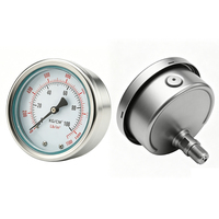 Manomètre résistant aux chocs et aux tremblements de terre ZX-1-7, manomètre de pression d'huile, manomètre de pression d'eau, manomètre hydraulique en acier inoxydable