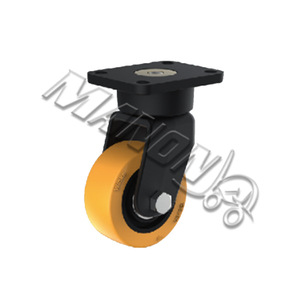 Wicka Solid Polyurethane <b>Caster</b> <b>Wheel</b> 100x40mm Ball Bearing Wear Resistant For Warehousing Logistics - Product Image 4