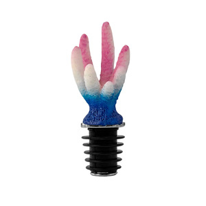 Coral Wine Stopper Zinc Alloy Bottle Opener With Rotating Corkscrew For Wine Bottles And Vases - Product Image 1