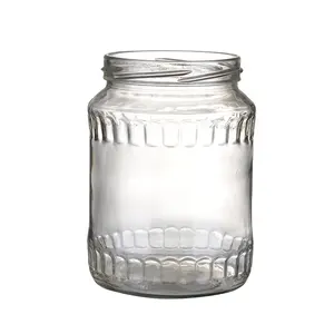 Giá Rẻ 700Ml Rõ Ràng Vòng Rộng Miệng Mật Ong Nhà Sản Xuất Thủy Tinh Mứt Jar