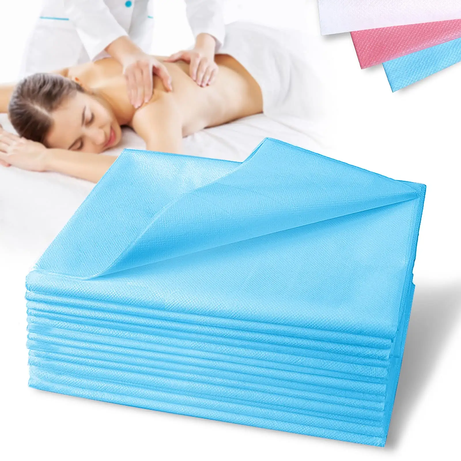 Lençol de exame médico descartável, papel de mesa para massagem, papel de cama, rolo de papel para exame médico, ideal para exame médico hospitalar