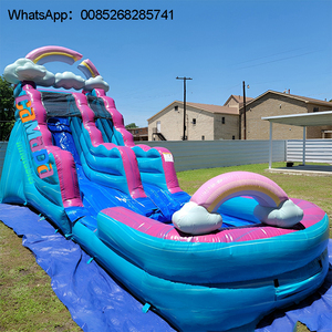 Toboggan aquatique gonflable Marble Blue Crush, toboggan aquatique gonflable Palmier Bleu - Product Image 1