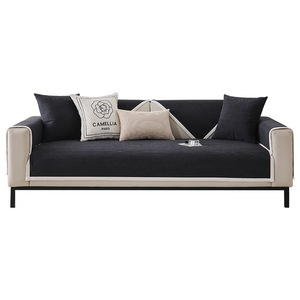<b>Sofa</b> Cushion Solid Color Chenille 90-140cm All Season Non Slip Pet Proof <b>Cover</b> - Product Image 5