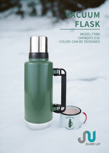 Logo personalizzato 2000ml di grande capacità bottiglia isolante 304 <span class=keywords><strong>acciaio</strong></span> inossidabile per uso domestico esterno acqua Thermos per il campeggio - Product Image 3