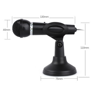 Desktop Mount <b>Microphone</b> 3.5mm Audio Input Condenser For KTV Online Karaoke Voice Chat Computer Use - Product Image 2
