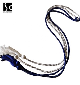 Cordons doubles couleur or/argent simples Cordons d'honneur de graduation de couleur unie Cordons de graduation - Product Image 2