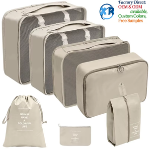 Juego de 7 Organizadores de Equipaje de Viaje de Alta Calidad, Cubos de Embalaje para Accesorios de Viaje - Product Image 1