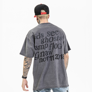 Camiseta Casual de Verano para Hombre, Cuello Redondo, Impresión Personalizada con Logotipo, Diseño Hip Hop Rock, Estilo Pesado - Product Image 4