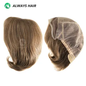 Highlight Real European Virgin Hair Lady's Wig Glueness Wigs Human Hair