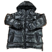 Doudoune Hiver Homme TN Design Nouveauté avec Logo Personnalisé, Brillant Uni, Grande Taille et Chaude, Doudoune Décontractée Oversize