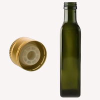 31.5*24mm stocké noir vert couleur inviolable verseur bouchons en aluminium bouchon en plastique pour bouteille d'huile d'olive