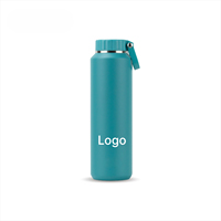 Bouteille d'eau isotherme à double paroi, anti-fuite, avec poignée, écologique, réutilisable, pour les voyages et le camping