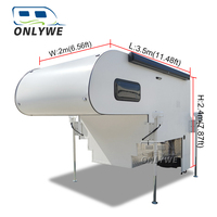 ONLYWE Mini camping-car amovible à coque rigide pour pick-up, pour conversion de caravane