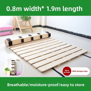 <strong>Pine</strong> Folding Hard <strong>Bed</strong> Board Customizable 1.8m Moisture-Proof Solid Wood Slatted Frame Tatami Breathable <strong>Bed</strong> Frame C001 Jiangsu - Product Image 6