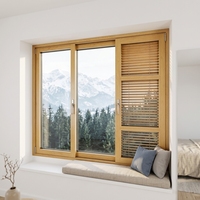 Fenêtres coulissantes horizontales en alliage d'aluminium de style européen avec isolation thermique et écran pliant pour appartement et villa