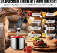 Mixeur plongeant commercial IB750LV, mixeur à main robuste de 750 watts, tige de 22 pouces, mixeur à bâton de cuisine à vitesse variable
