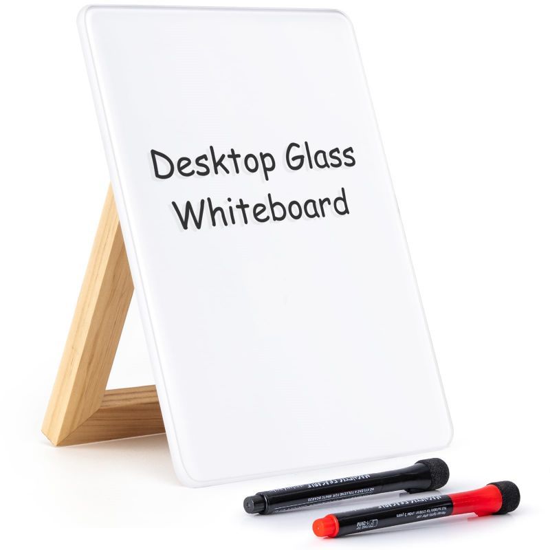 Small Glass Dry Erase Board Desk