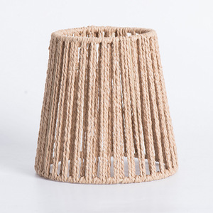 Wabi Sabi Style Paper <b>Rope</b> Pendant Lamp E27 Round Khaki For Home Tea Room Zen Decor - Product Image 3