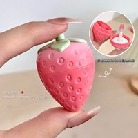 SHAQINUO Baume à lèvres liquide hydratant et soignant aux fraises Bobo, avec pendentif mignon, masque de nuit pour les lèvres