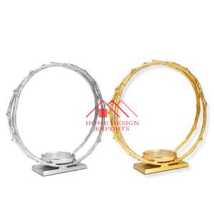 Support de bougie en métal unique pour centre de table, décoration de table, bougeoir décoratif pour table - Product Image 1