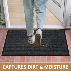 ALLIFEMATS Tapis d'accueil extérieur moderne extra durable Tapis de porte anti-saleté - Product Image 4