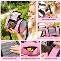 Sac de transport pliable en forme d'écureuil pour hamster, en tissu maillé respirant, avec fermeture coulissante horizontale
