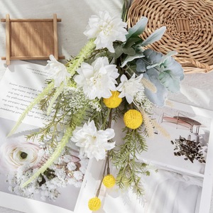 Bouquet de fleurs artificielles Forest Yimu CF01249 en tissu tissé plastique, décoration d'intérieur, accessoires de mariage - Product Image 2