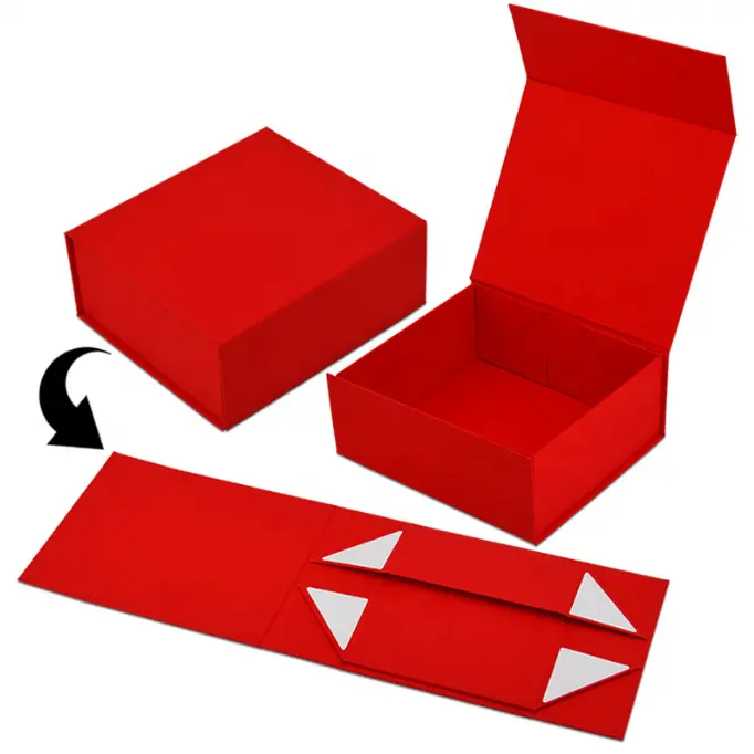 Kotak Hadiah Kustom Dilipat Kotak Kardus Penutup Kertas Terbuka Kotak Hadiah Magnetik Mewah dengan Logo