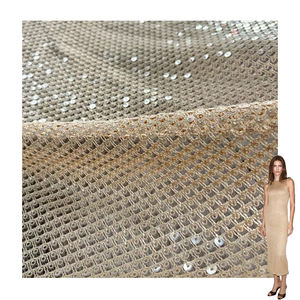 בד רקמה עם פאייטים, טכניקת רקמה חלולה, מסיס במים לחלוטין, איכותי, עבור אופנת קוטור יוקרתית וביגוד אופנה. - Product Image 1