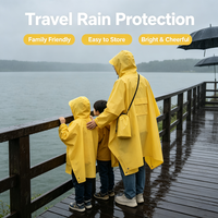 Imperméable léger 3-en-1 avec revêtement PU, cape respirante en PVC, capuchon imperméable, tente pliable pour l'extérieur, tissu imperméable multifonctionnel