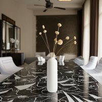 Vase en céramique de fournisseur chinois, design élégant, grand porte-fleurs, vases en porcelaine minimalistes pour la décoration de la maison
