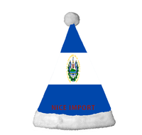 Meistverkaufte El Salvador Flaggen-Weihnachtsmützen Komfortable Plüsch-Weihnachtsmützen für Erwachsene Neujahrs-Festliche Party-Kopfbedeckung
