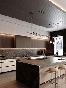 Ensemble complet d'armoires de cuisine modernes en bois massif personnalisées de haute qualité pour une conception de cuisine luxueuse - Product Image 5