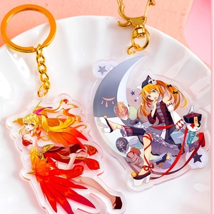 Porte-clés anime personnalisé OEM avec breloques en acrylique et plastique imprimées Porte-clés personnalisé unique de bon style Cartoon - Product Image 5