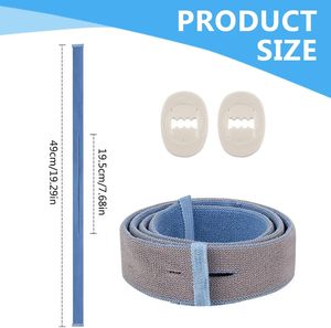Bandeau <span class=keywords><strong>pour</strong></span> <span class=keywords><strong>appareil</strong></span> CPAP compatible avec le <span class=keywords><strong>masque</strong></span> <span class=keywords><strong>ResMed</strong></span> AirFit P10 - Couleur gris/bleu, qualité médicale - Product Image 2