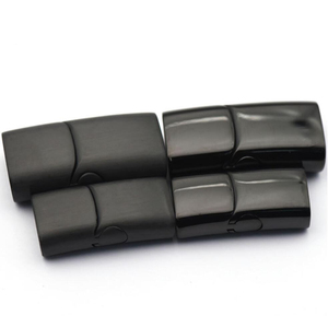 Thép Không Gỉ Vòng Đeo Tay Từ Tính Móc Khóa Hình Chữ Nhật Đồ Trang Sức End Mũ Mạnh Mẽ Khóa Đóng Cửa Cho Nam Giới Dây Da Bangle Đồ Trang Sức - Product Image 6