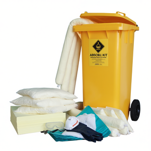 Ttake Spill Kit For Wheeled Chemical Spills With Absorbent Pads And Gloves - Product Image 2