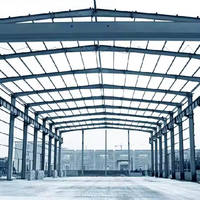 Structure d'atelier en acier profilé en H à haute résistance avec connexion par boulons et toiture en tuiles d'acier colorées