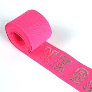 Customized Design Printed Polyester Webbing Logo <b>Elastic</b> Garment Accessories Underwear <b>Elastic</b> <b>Belt</b> Polyester Tape - Product Image 2