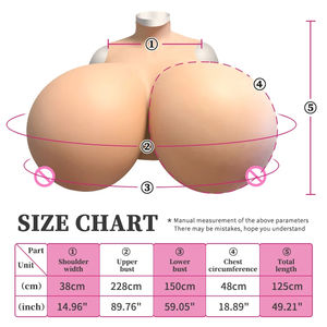 Protesi Mammarie in Silicone <span class=keywords><strong>Taglia</strong></span> ZZZ e Pancia Finta Realistica <span class=keywords><strong>Taglia</strong></span> L, Imbottitura in Cotone, <span class=keywords><strong>Seno</strong></span> Finto per Gravidanza Gemellare, Cosplay - Product Image 3