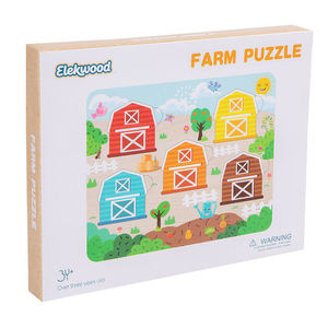<span class=keywords><strong>Puzzle</strong></span> in Legno Montessori con Suoni di Animali della Fattoria, Gioco Educativo Multistrato per lo Sviluppo Cognitivo Precoce dei Bambini - Product Image 4