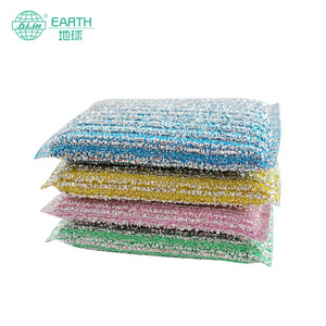 Earth Cleaning Sponge Block 13x9x1.5cm High Density Kitchen Degreasing Rectangle Mixed Color Packaging - Product Image 3