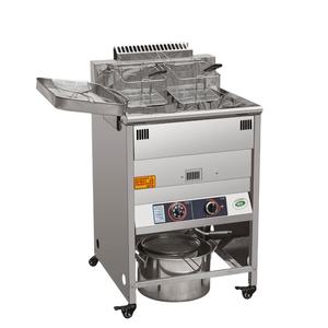 Friteuse à gaz double cuve en acier inoxydable pour poulet et autres aliments – Équipement de restauration pour boulangeries et restaurants - Product Image 1