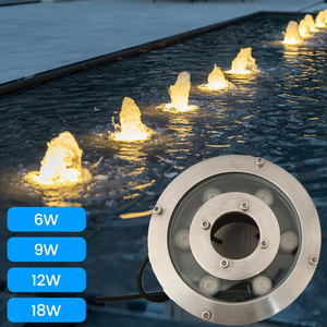 Economische Type 6W 9W 12W 18Wled Rgb Onderwater Zwembadlamp Met Ip68 Waterval Overlaat Fontein Landschap Verlichting - Product Image 1