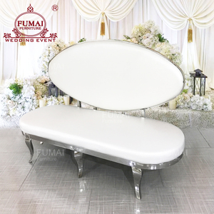 โซฟางานแต่งงานกรอบสแตนเลสเฟอร์นิเจอร์ห้องโถงแต่งงานสำหรับเจ้าสาวและเจ้าบ่าว - Product Image 5