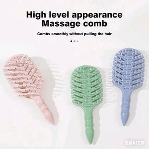 แปรงนวดผมสำหรับเด็กทรงโค้งทำจากพลาสติกสำหรับเด็กมีโลโก้ขนาดมินิ - Product Image 6