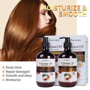 Ensemble Shampooing et Après-Shampooing à l'Huile de Coco Marque Blanche pour des Cheveux Lisses et Brillants – Soin Nourrissant et Hydratant en Profondeur - Product Image 6