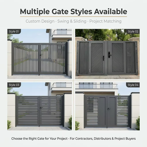 <span class=keywords><strong>Portail</strong></span> <span class=keywords><strong>Coulissant</strong></span> en <span class=keywords><strong>Aluminium</strong></span> Direct Usine OEM ODM Personnalisé Thermolaqué Anti-Rouille pour Projet de Villa - Product Image 3