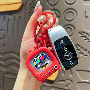 Arrival Miniature TV Shape <b>Keyring</b> Mini TV Lamp Pendant Keychain Hanging Gifts School Bags Car Keychain - Product Image 1